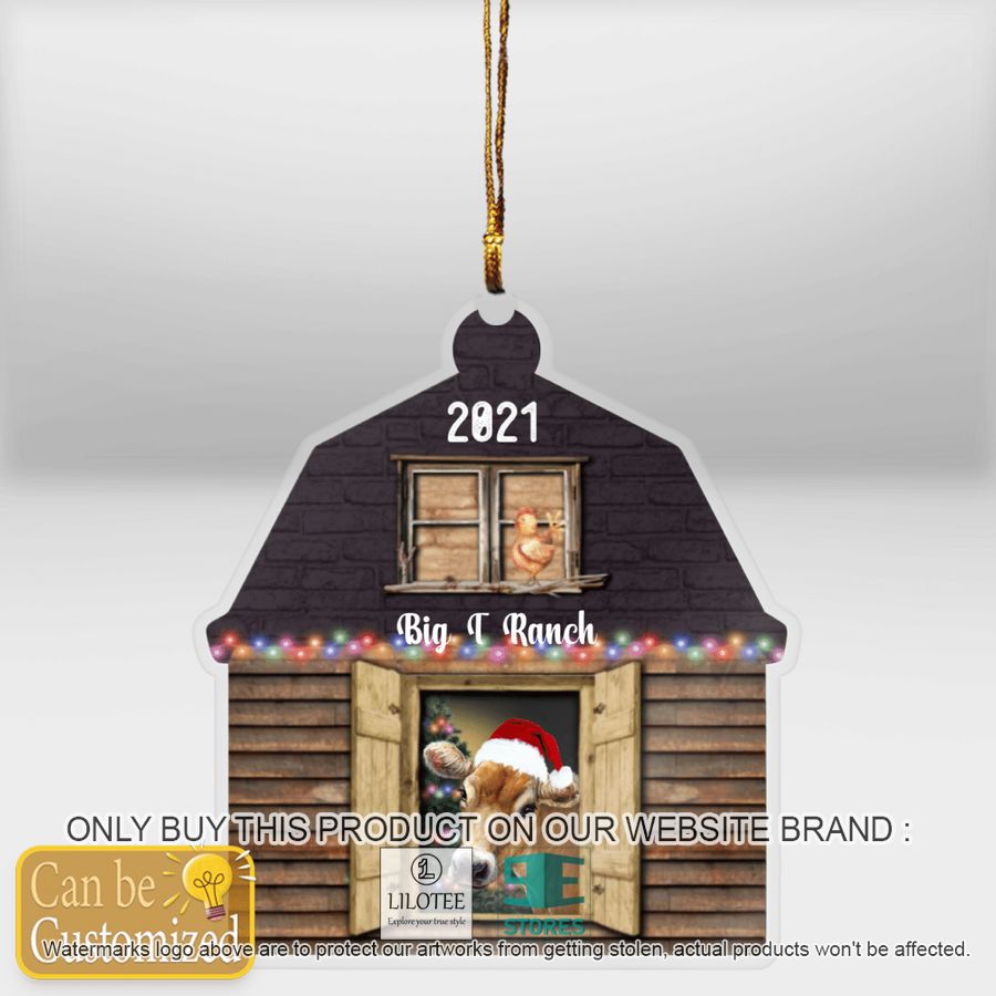 Barn Cattle Chicken Personalized Christmas Trees Ornament - LIMITED EDITION 12