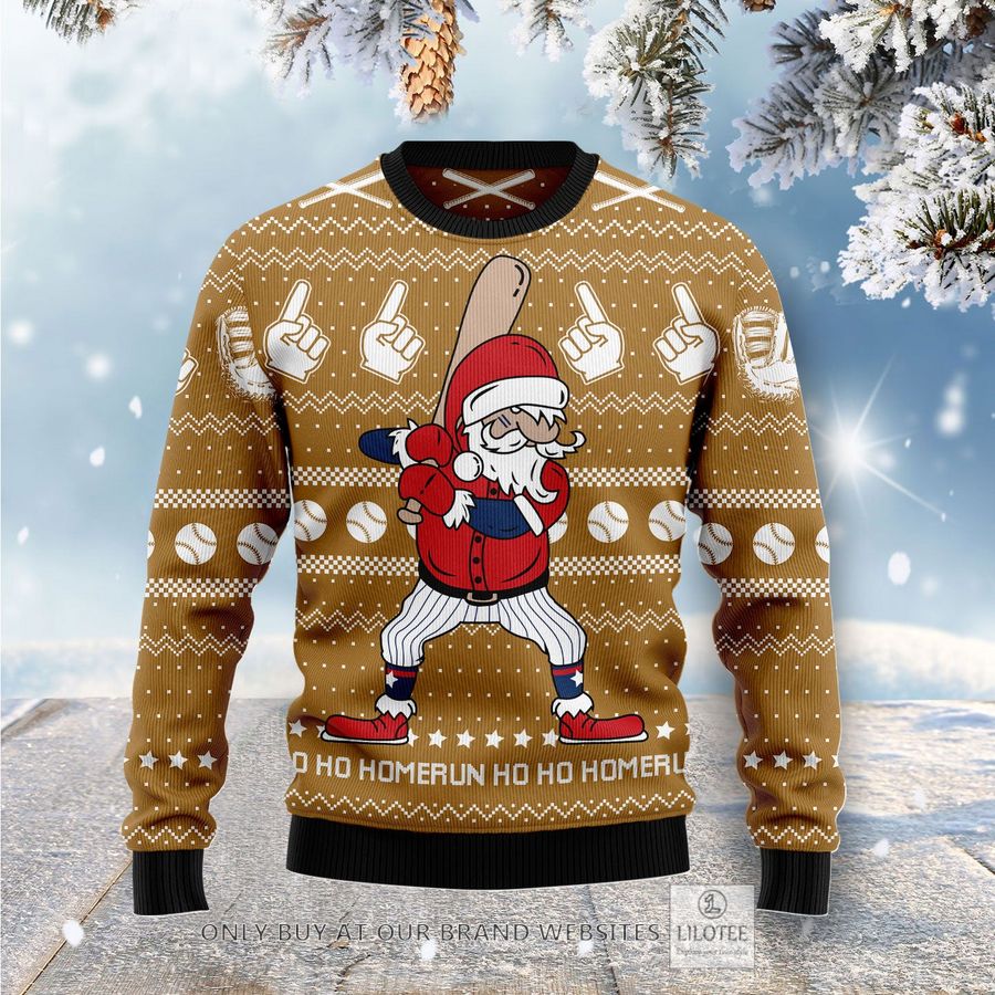 Baseball Ho Ho Homerun Ugly Christmas Sweater - LIMITED EDITION 24