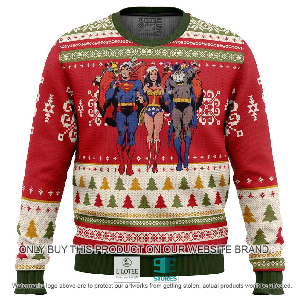 Batman Superman Wonder Woman Christmas Sweater - LIMITED EDITION 11