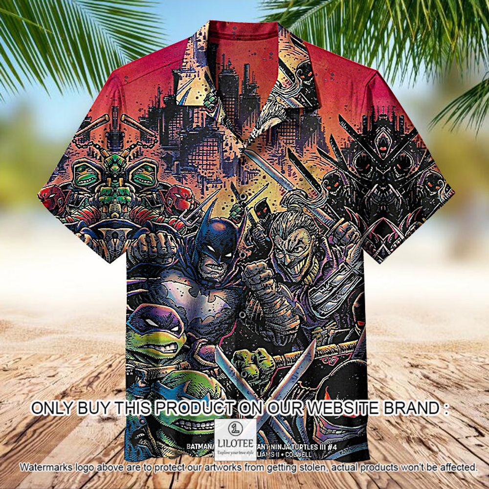 Batman Teenage Ninja Mutant Turtles Pattern Movie Short Sleeve Hawaiian Shirt - LIMITED EDITION 11