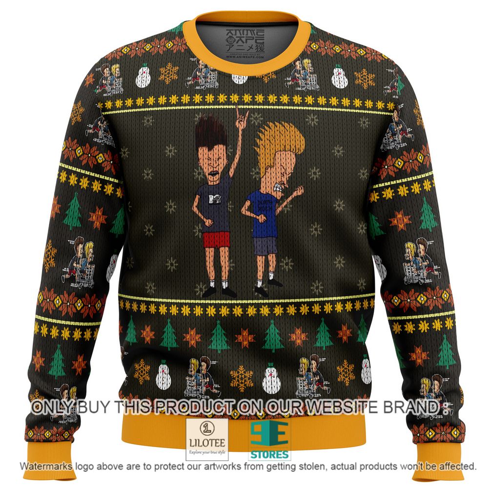 Beavis and Butthead Rock On Christmas Sweater - LIMITED EDITION 11