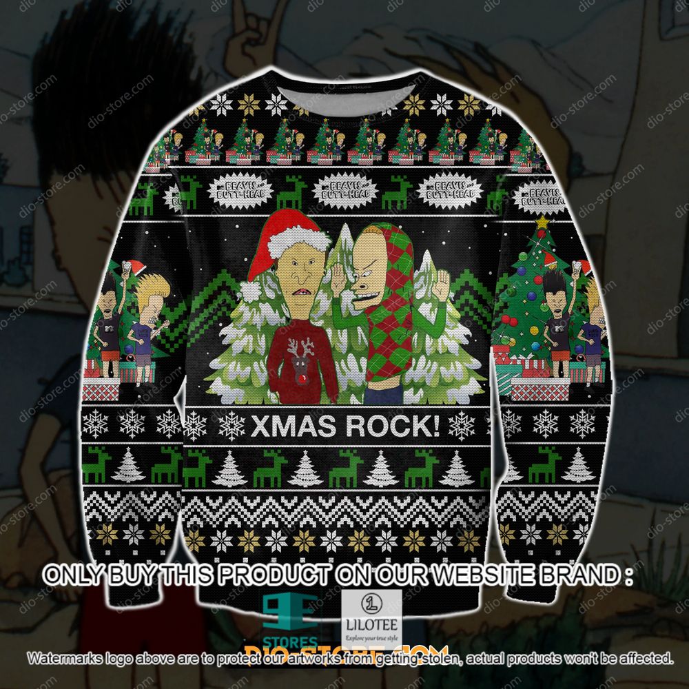 Beavis Butt-Head Xmas Rock Christmas Ugly Sweater - LIMITED EDITION 11