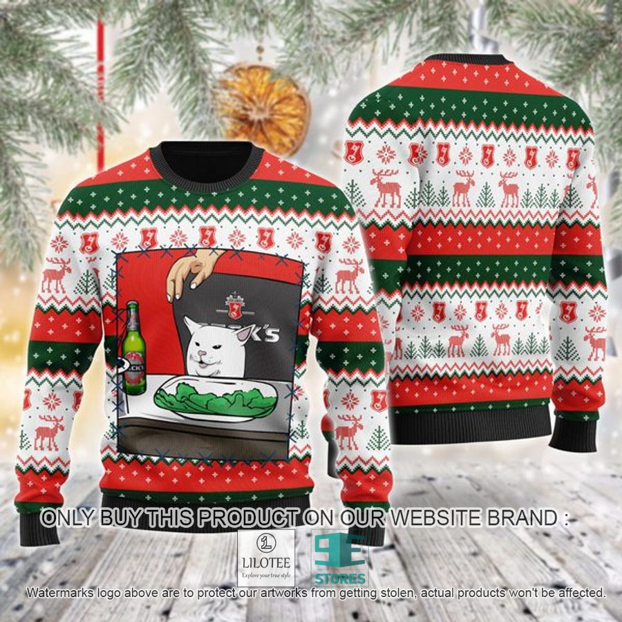 Beck's Beer Cat Meme Ugly Christmas Sweater - LIMITED EDITION 8