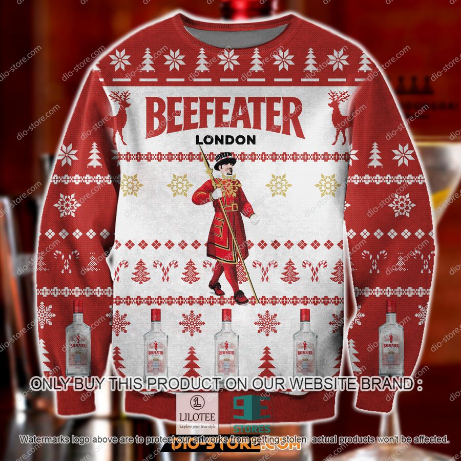 Beefeater London Dry Gin White Red Knitted Wool Sweater - LIMITED EDITION 8