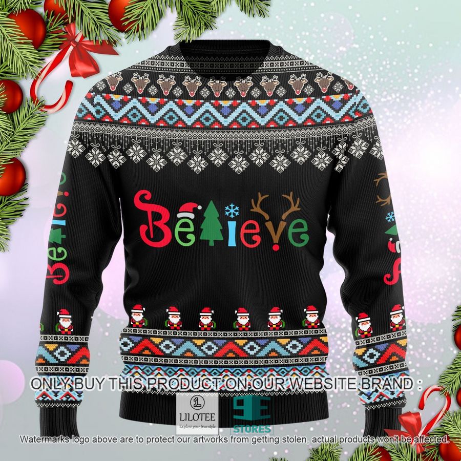 Believe black Ugly Christmas Sweater - LIMITED EDITION 2