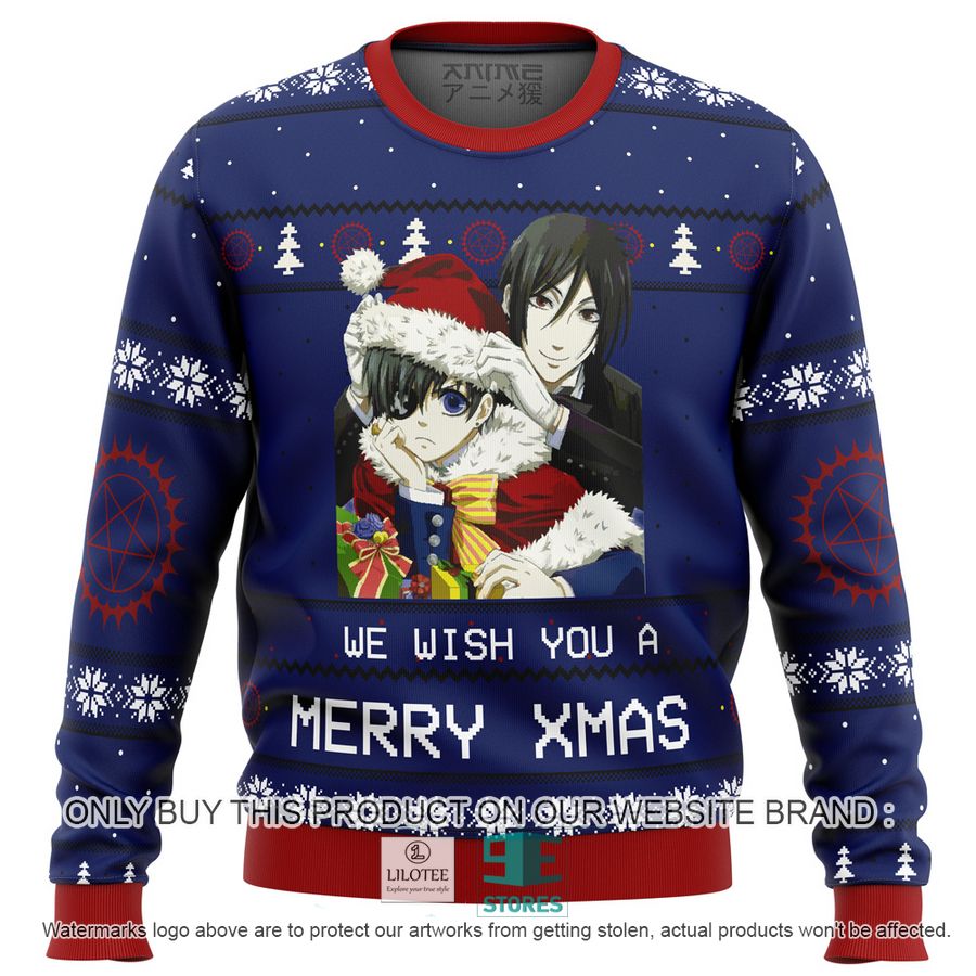 Black Butler Merry Xmas Knitted Wool Sweater 8