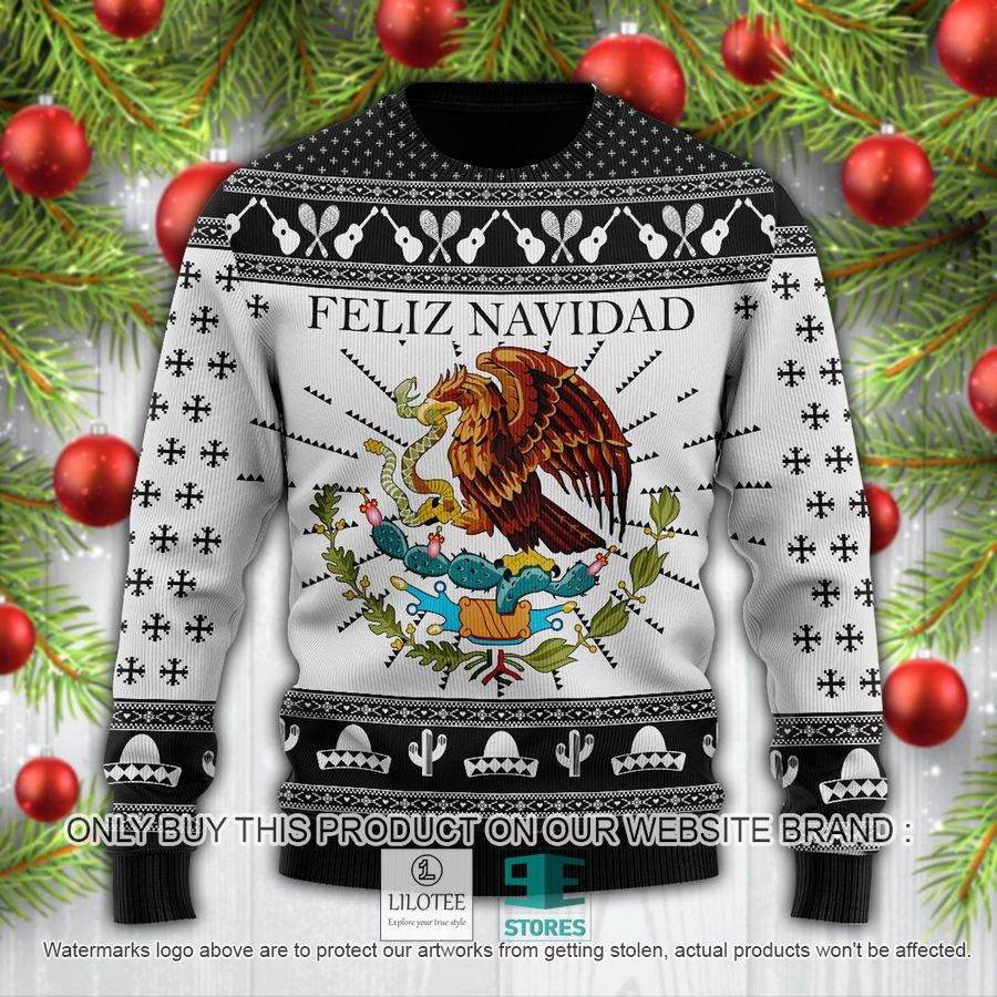 Black Feliz Navidad Mexican Ugly Christmas Sweater - LIMITED EDITION 4