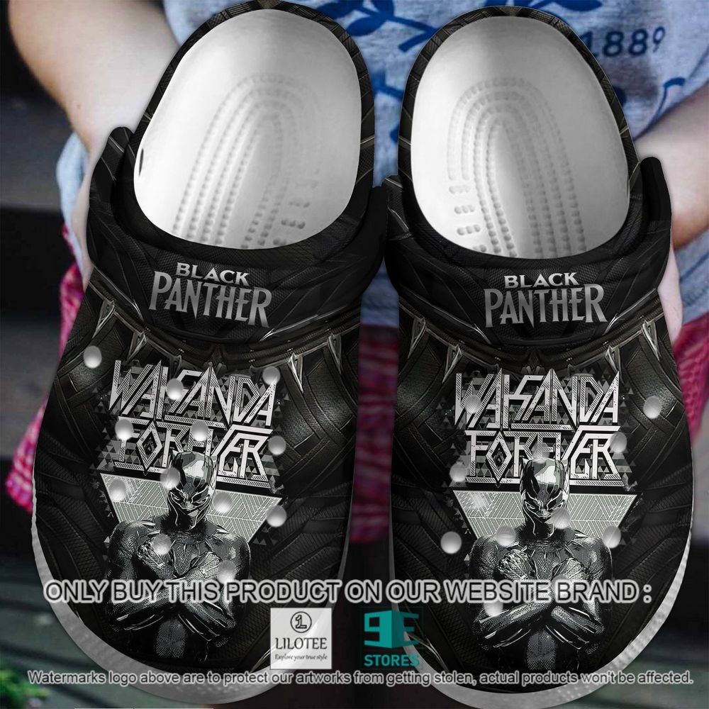 Black Panther Wakanda Forever Movie Crocs Crocband Shoes - LIMITED EDITION 8
