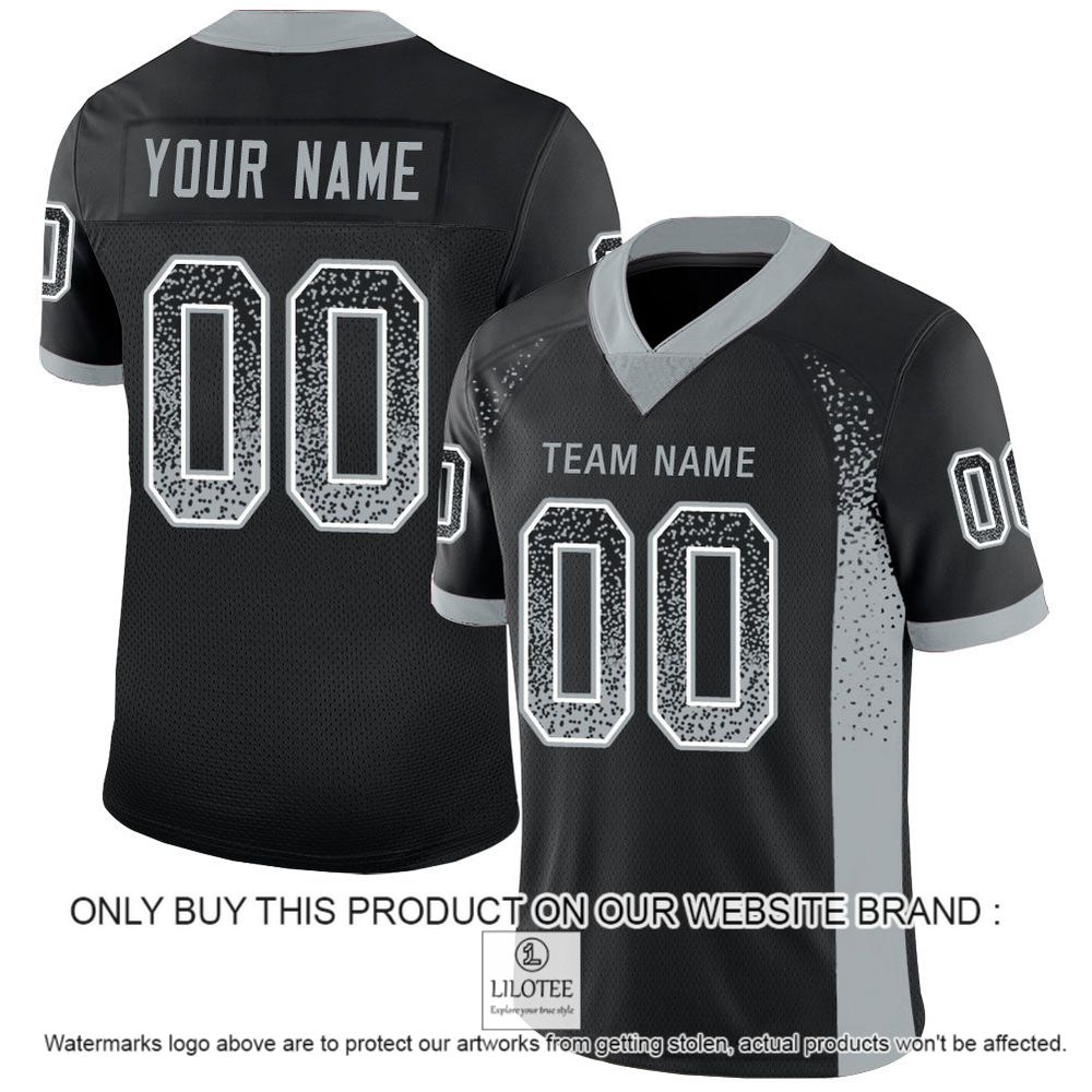 Black Silver-White Mesh Drift Fashion Personalized Football Jersey - LIMITED EDITION 11