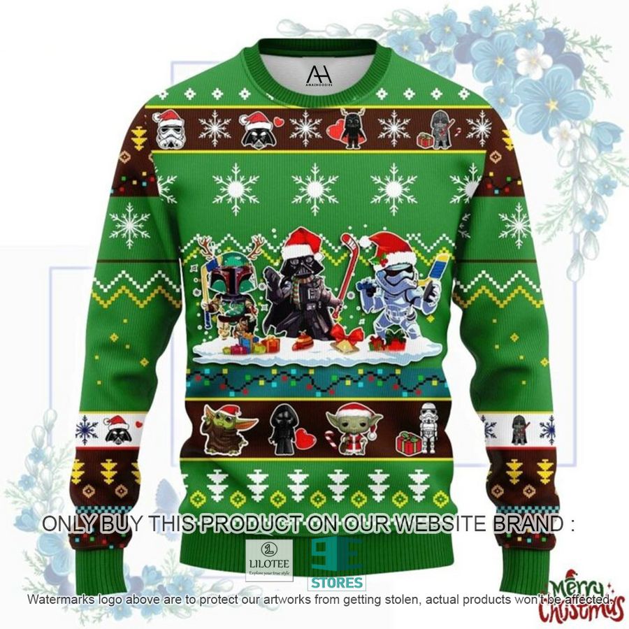 Boba Fett Stormtrooper Darth Vader Ugly Christmas Sweater 9