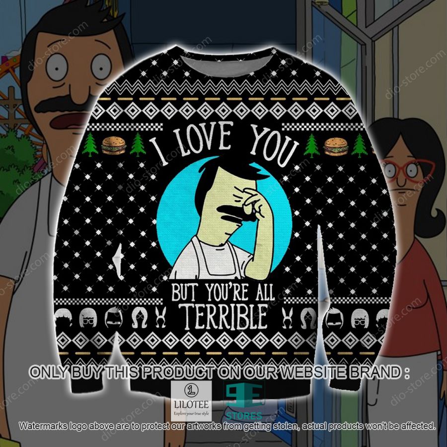 Bob'S Burgers I Love You But You'Re All Terrible Knitted Wool Sweater - LIMITED EDITION 8