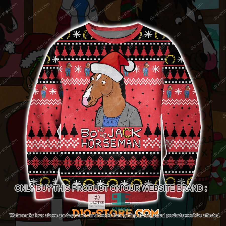 Bojack Horseman Ugly Christmas Sweater, Sweatshirt 16