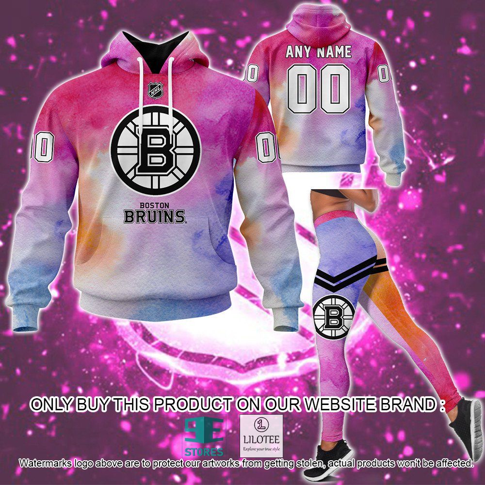 Boston Bruins Breast Cancer Awareness Month Personalized Hoodie, Legging - LIMITED EDITION 12