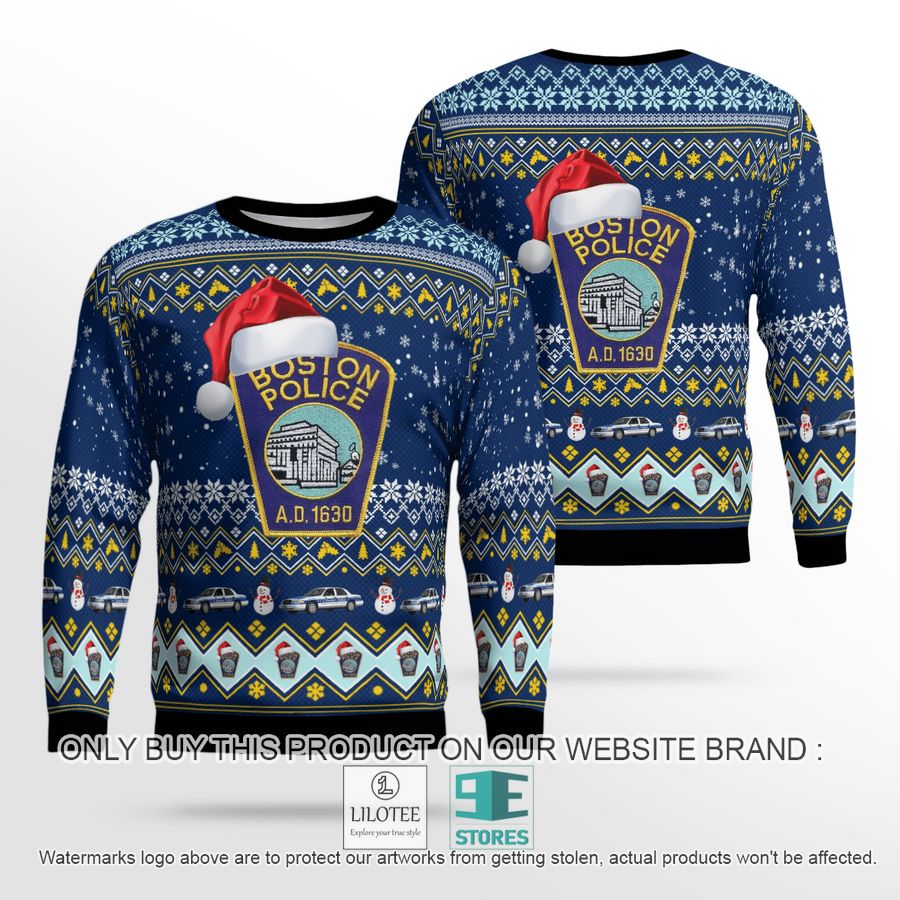 Boston Police Department Christmas Sweater - LIMITED EDITION 19