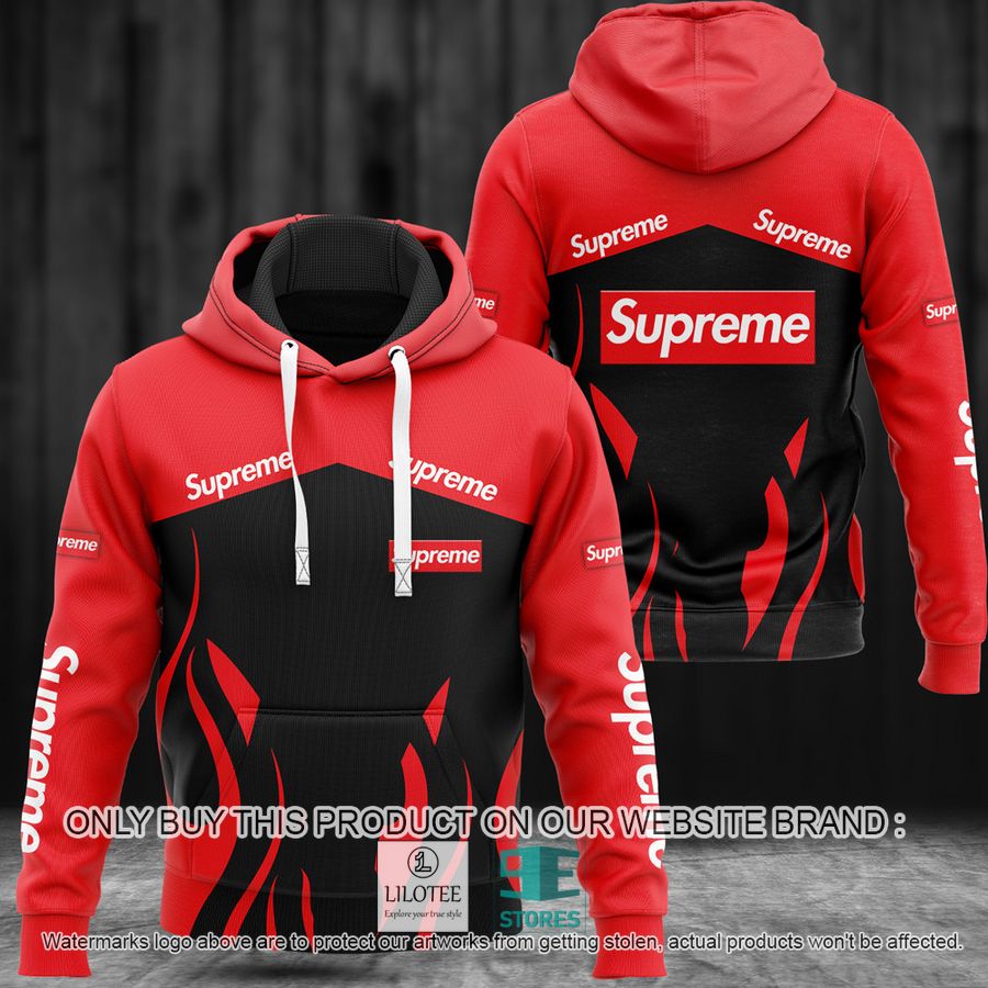 Brand Supreme red black 3D Hoodie - LIMITED EDITION 9
