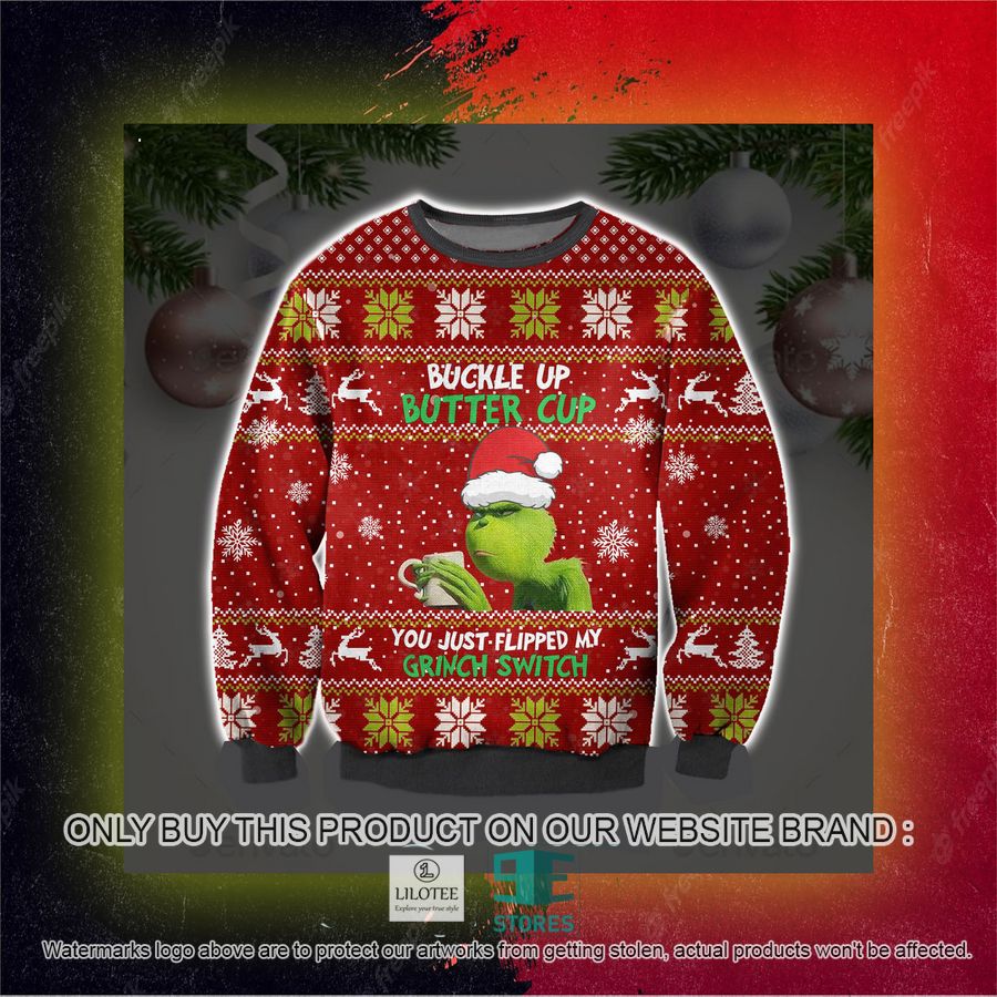 Buckle Up Buttercup You Just Flipped My Grinch Switch Ugly Christmas Sweater, Sweatshirt 5 Buckle Up Buttercup You Just Flipped My Grinch Switch Ugly Christmas Sweater, Sweatshirt - Image 5