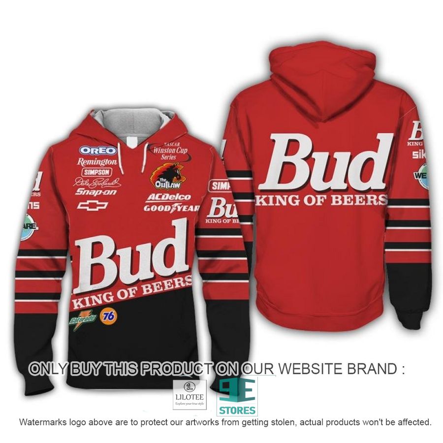 Bud King of Beers Dale Earnhardt Jr. Racing 3D Shirt, Hoodie 8
