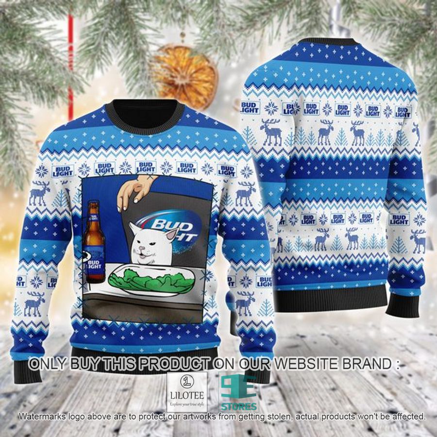 Bud Light Cat Meme Ugly Christmas Sweater - LIMITED EDITION 8