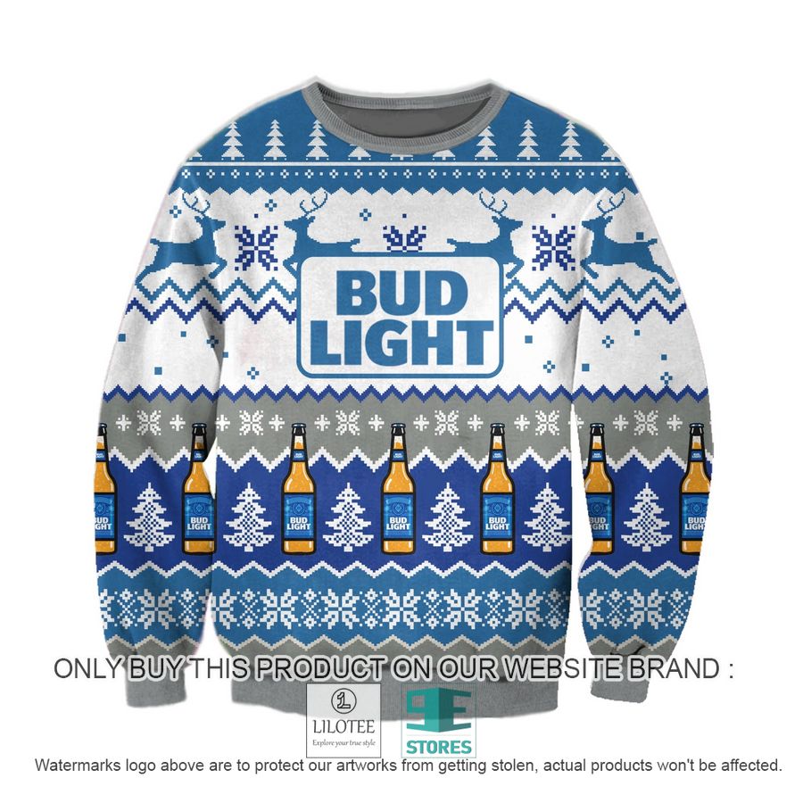 Bud Light White Blue Knitted Wool Sweater - LIMITED EDITION 17