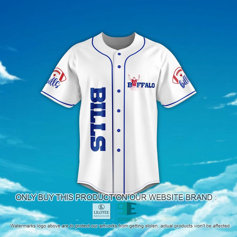 Alternative view of Buffalo Bills Players White Baseball Jersey