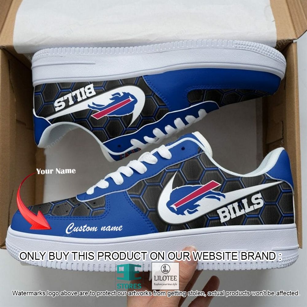 Buffalo Bills Team Custom Name Nike Air Force Shoes - LIMITED EDITION 10