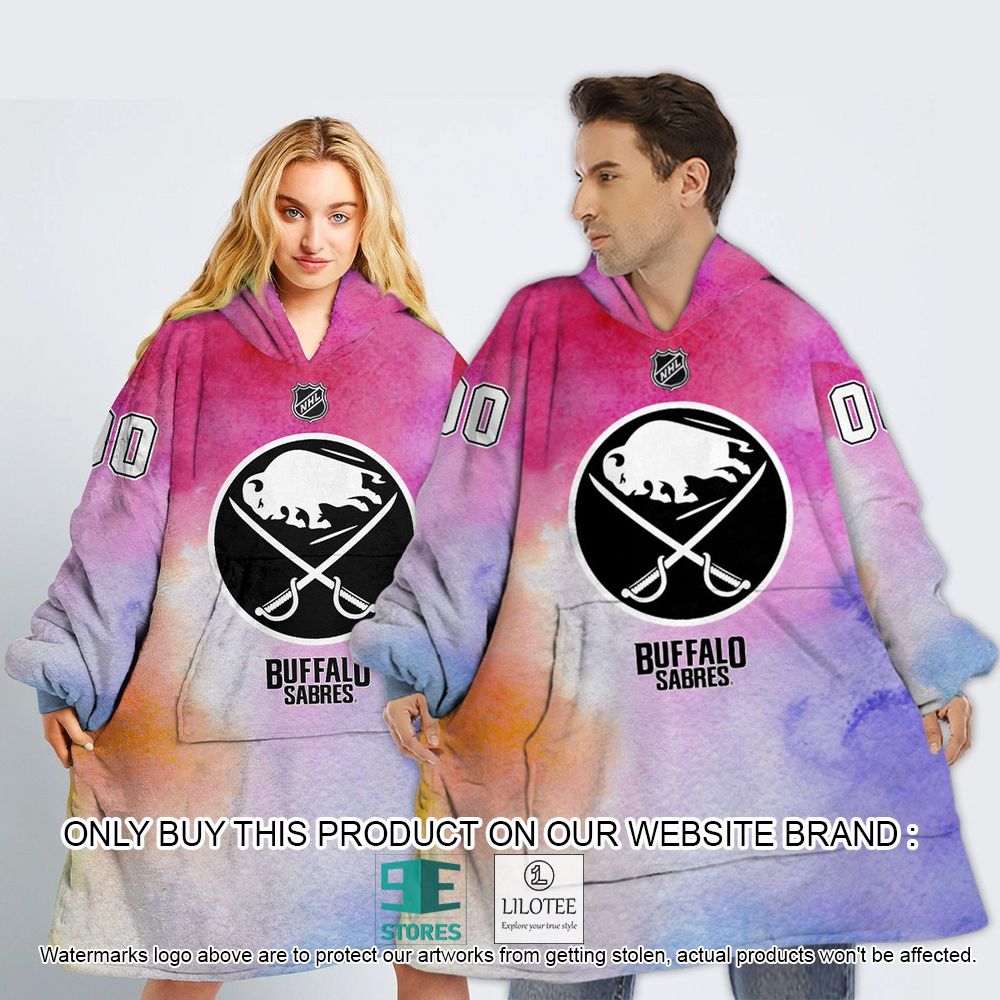 Buffalo Sabres Breast Cancer Awareness Month Personalized Hoodie Blanket - LIMITED EDITION 13