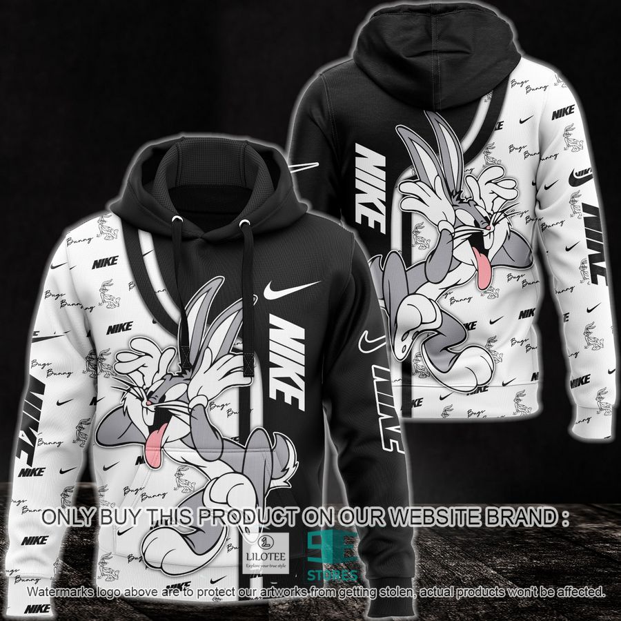 Bugs Bunny Nike Just Do It Black 3D All Over Print Hoodie 8