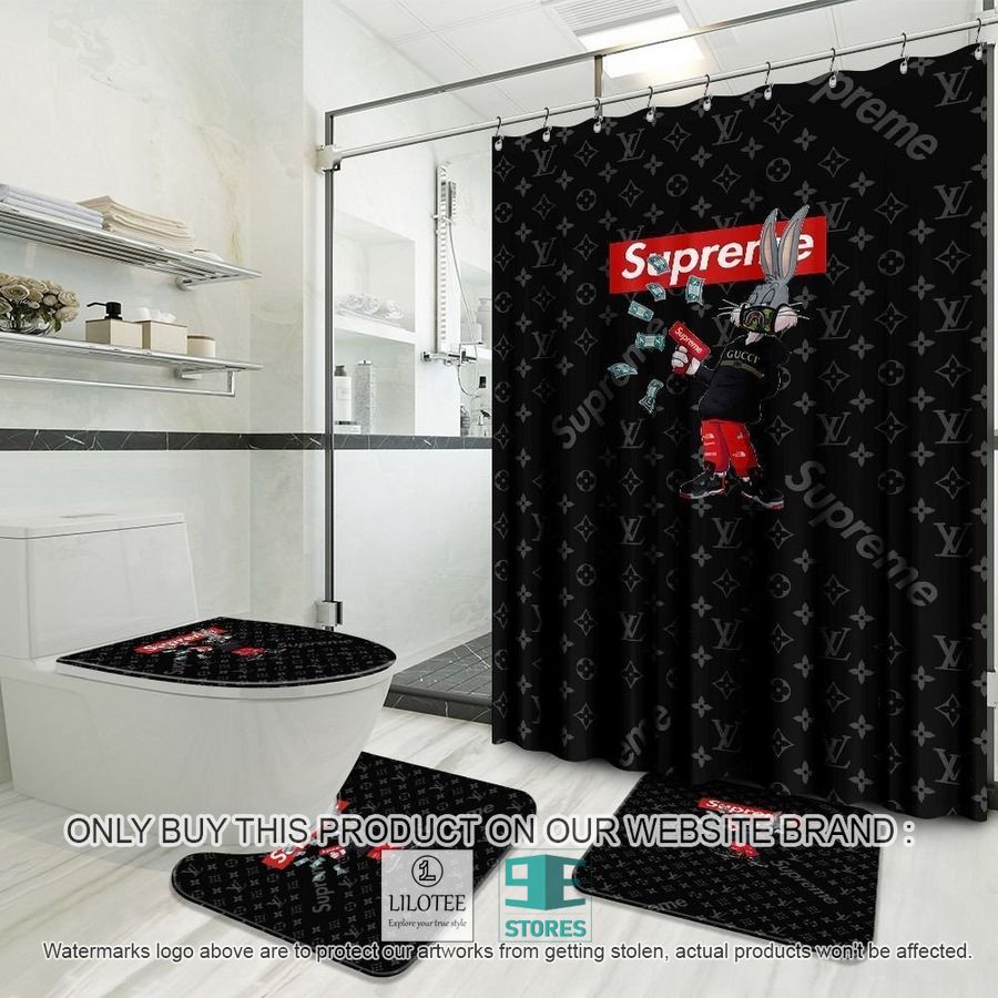 Bugs Bunny Supreme Louis Vuitton Shower Curtain Sets - LIMITED EDITION 8