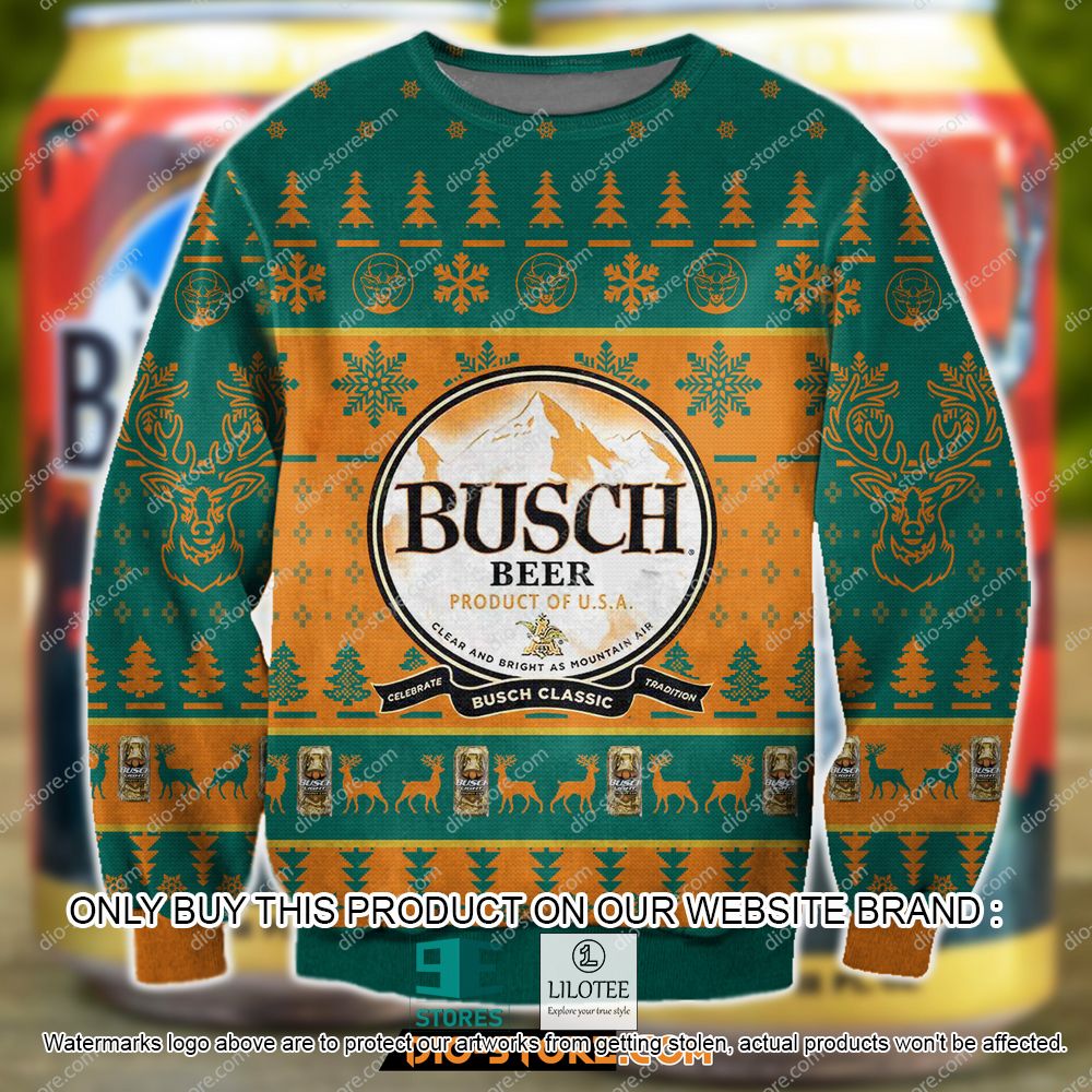Busch Beer Product of USA Ugly Christmas Sweater - LIMITED EDITION 10