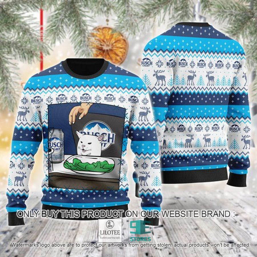 Busch Light Cat Meme Ugly Christmas Sweater - LIMITED EDITION 9