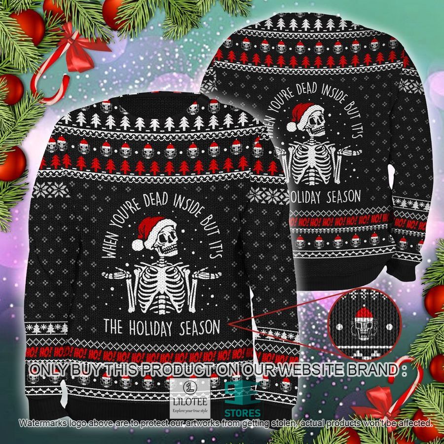 But It's Holiday Season Skull Ugly Christmas Sweater - LIMITED EDITION 4