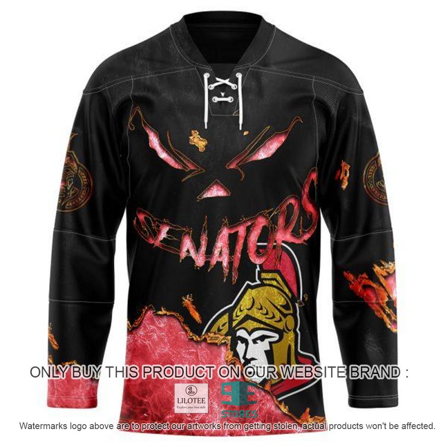 Personalized NHL Ottawa Senators demon face Hockey Jersey 5