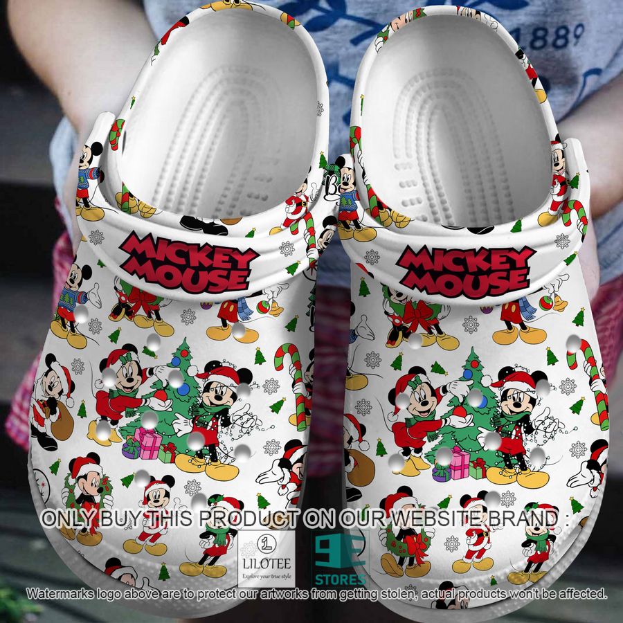 Mickey Minnie Christmas Tree Crocs Crocband Shoes - LIMITED EDITION 7
