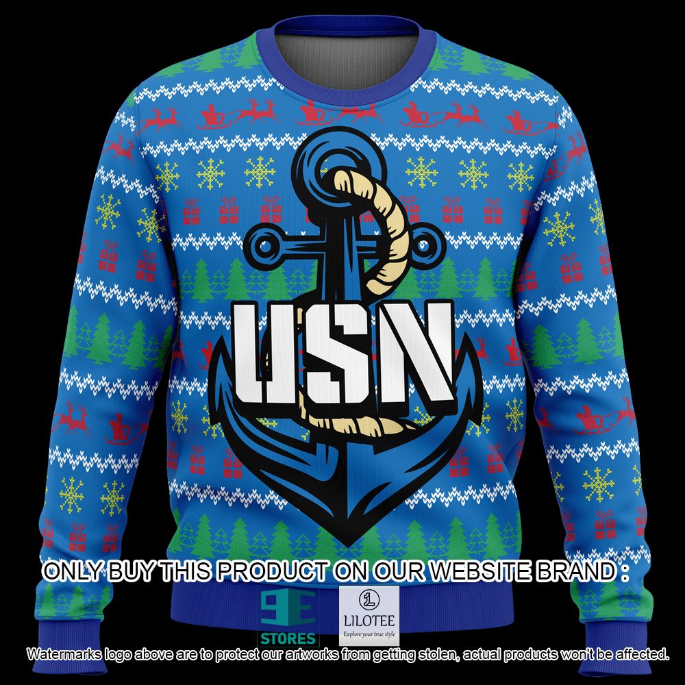 US Navy Anchor Ugly Christmas Sweater - LIMITED EDITION 4