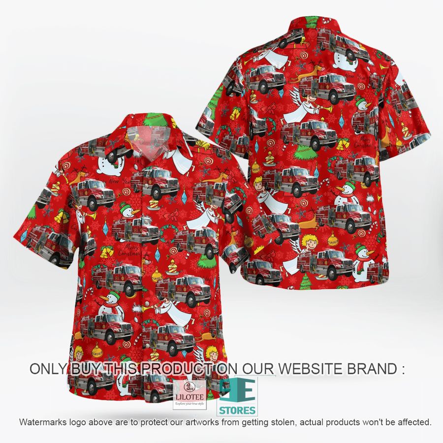 Caldwell County, North Carolina, Caldwell Fire Department Christmas Hawaiian Shirt 8
