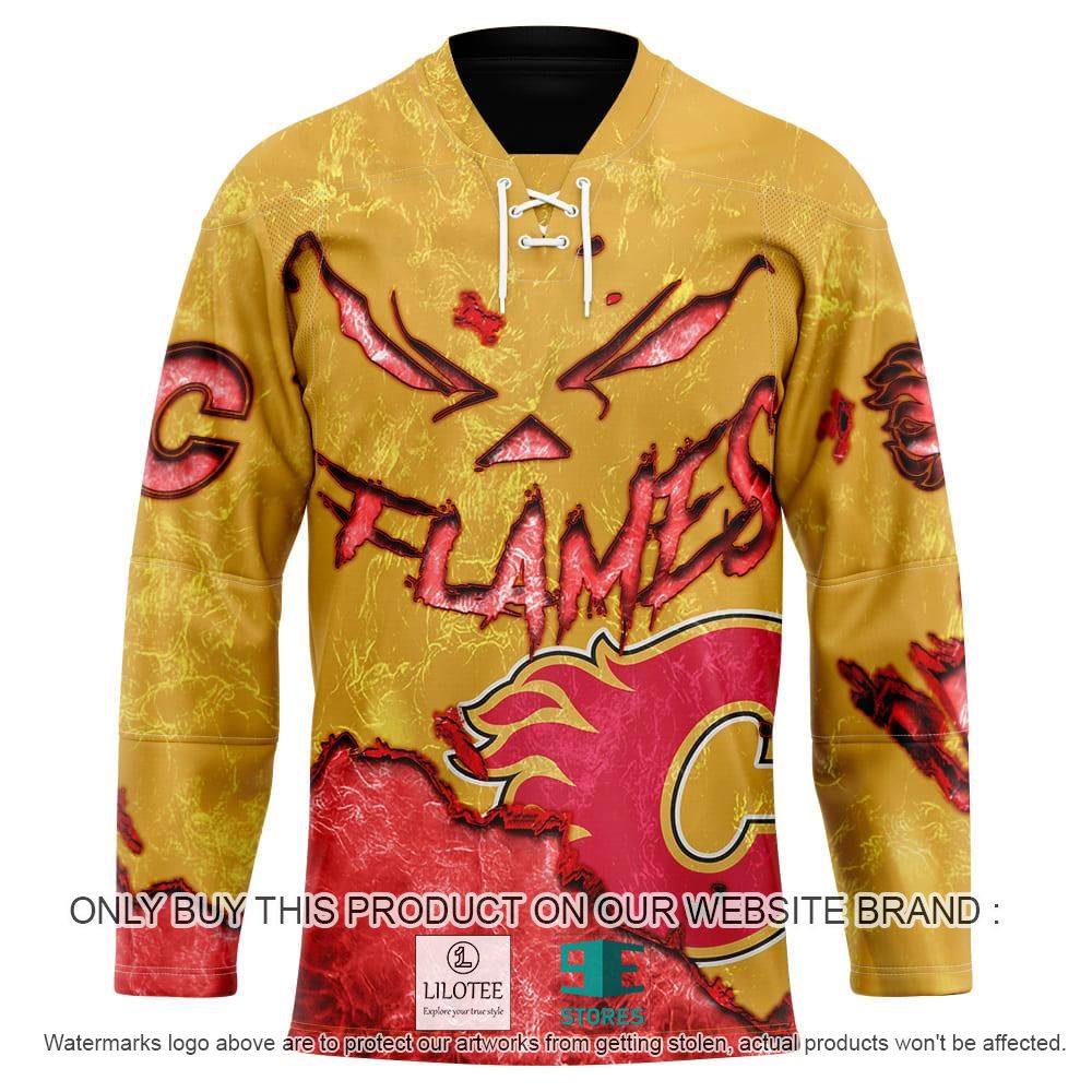 Calgary Flames Blood Personalized Hockey Jersey Shirt - LIMITED EDITION 21