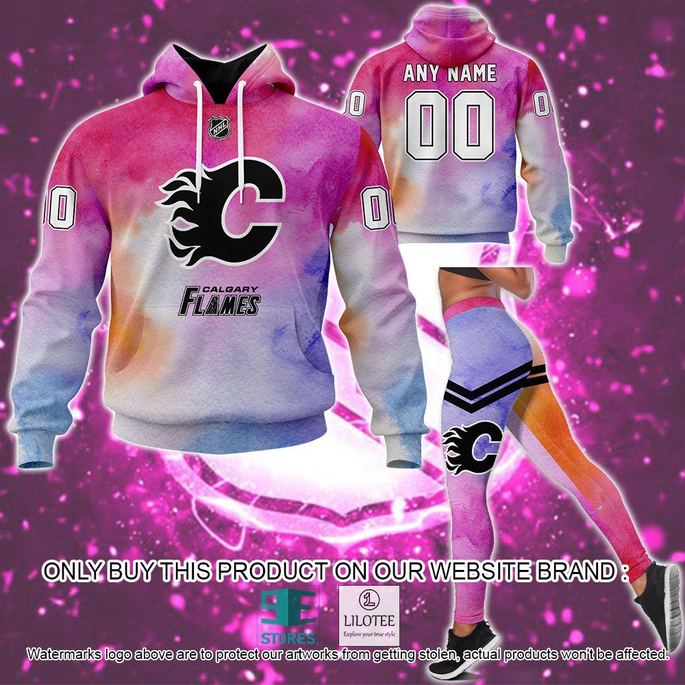 Calgary Flames Breast Cancer Awareness Month Personalized Hoodie, Legging - LIMITED EDITION 12