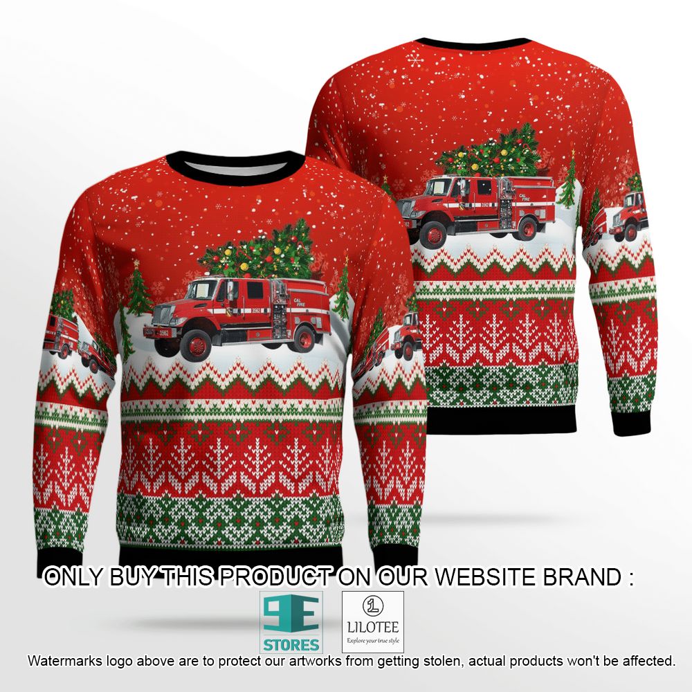 California Department of Forestry and Fire Protection Type 3 Wildland Contract Christmas Wool Sweater - LIMITED EDITION 13