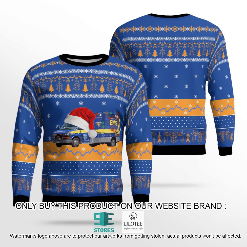 California Santa Clara County EMS Christmas Wool Sweater - LIMITED EDITION 13