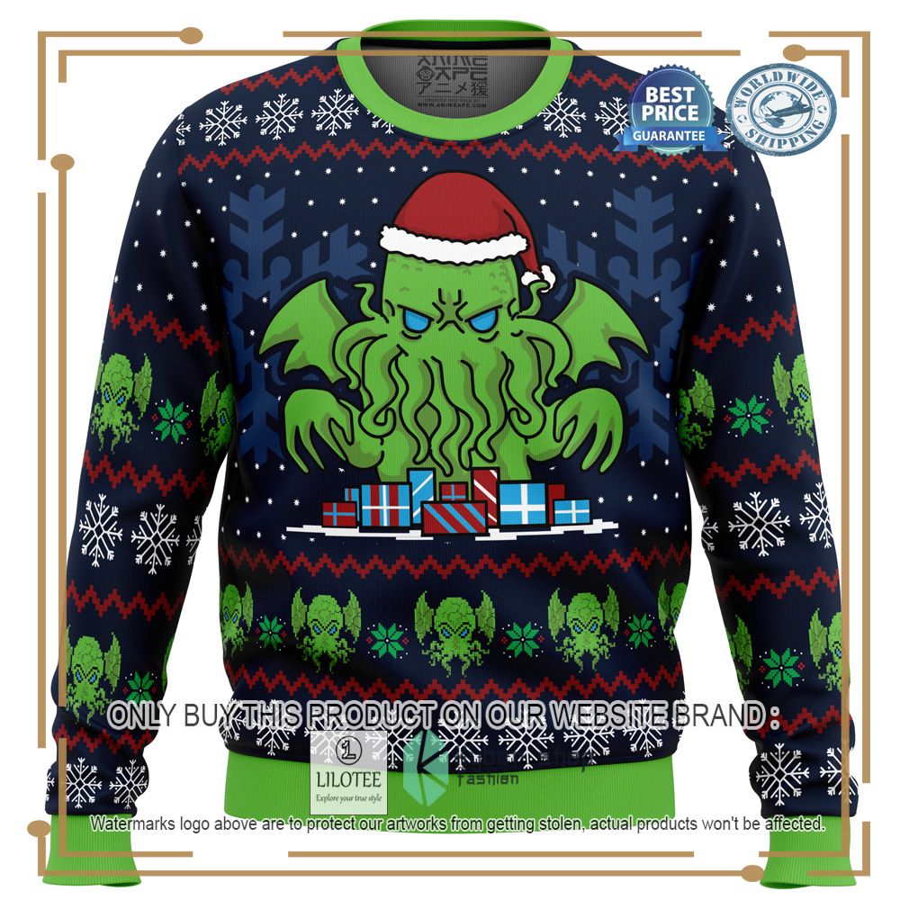 Call Of Christmas Cthulhu Ugly Christmas Sweater - LIMITED EDITION 6