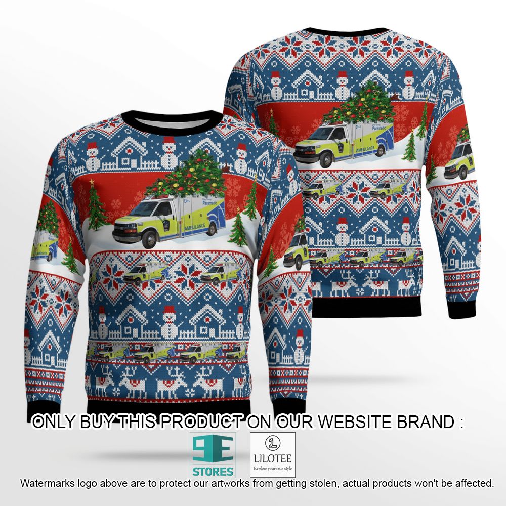 Canada Grey County Paramedics Christmas Wool Sweater - LIMITED EDITION 13