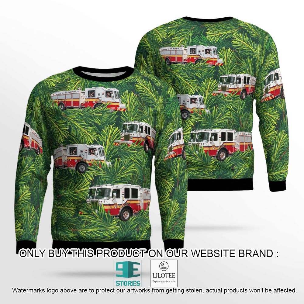 Canada Ottawa Fire Services Christmas Wool Sweater - LIMITED EDITION 13