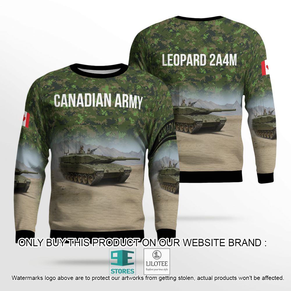 Canadian Army Leopard 2A4M Christmas Wool Sweater - LIMITED EDITION 13