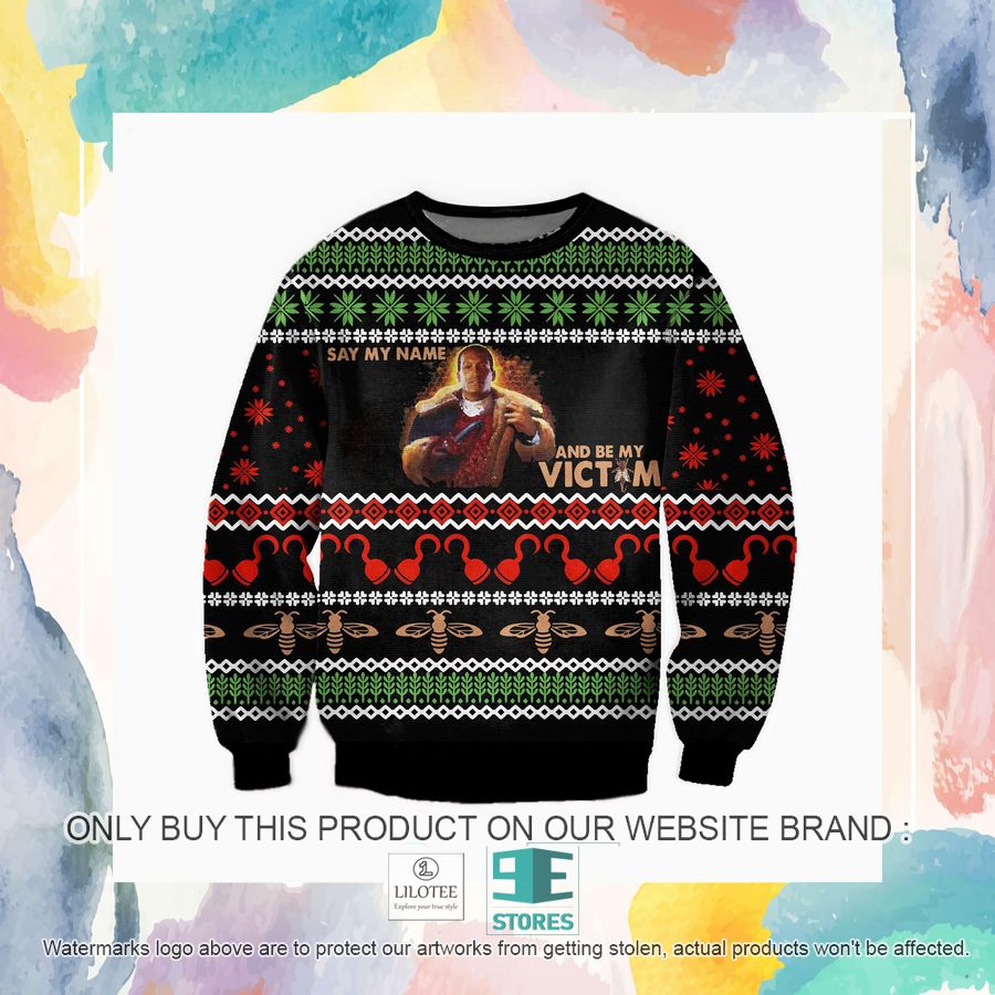 Candyman-Say My Name And Be My Victim Ugly Christmas Sweater, Sweatshirt 3 Candyman-Say My Name And Be My Victim Ugly Christmas Sweater, Sweatshirt - Image 3