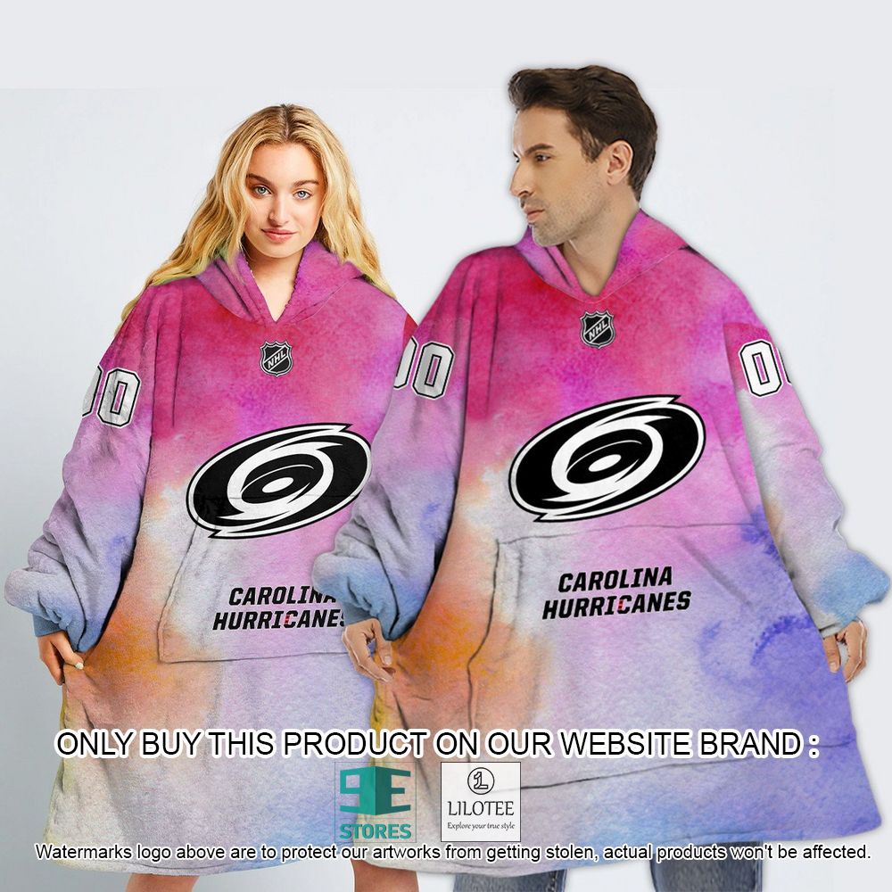Carolina Hurricanes Breast Cancer Awareness Month Personalized Hoodie Blanket - LIMITED EDITION 12