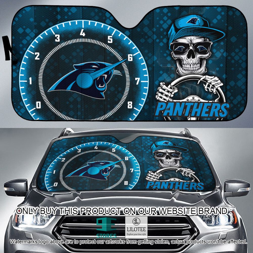 Carolina Panthers Skull Cap Car Sunshade - LIMITED EDITION 9