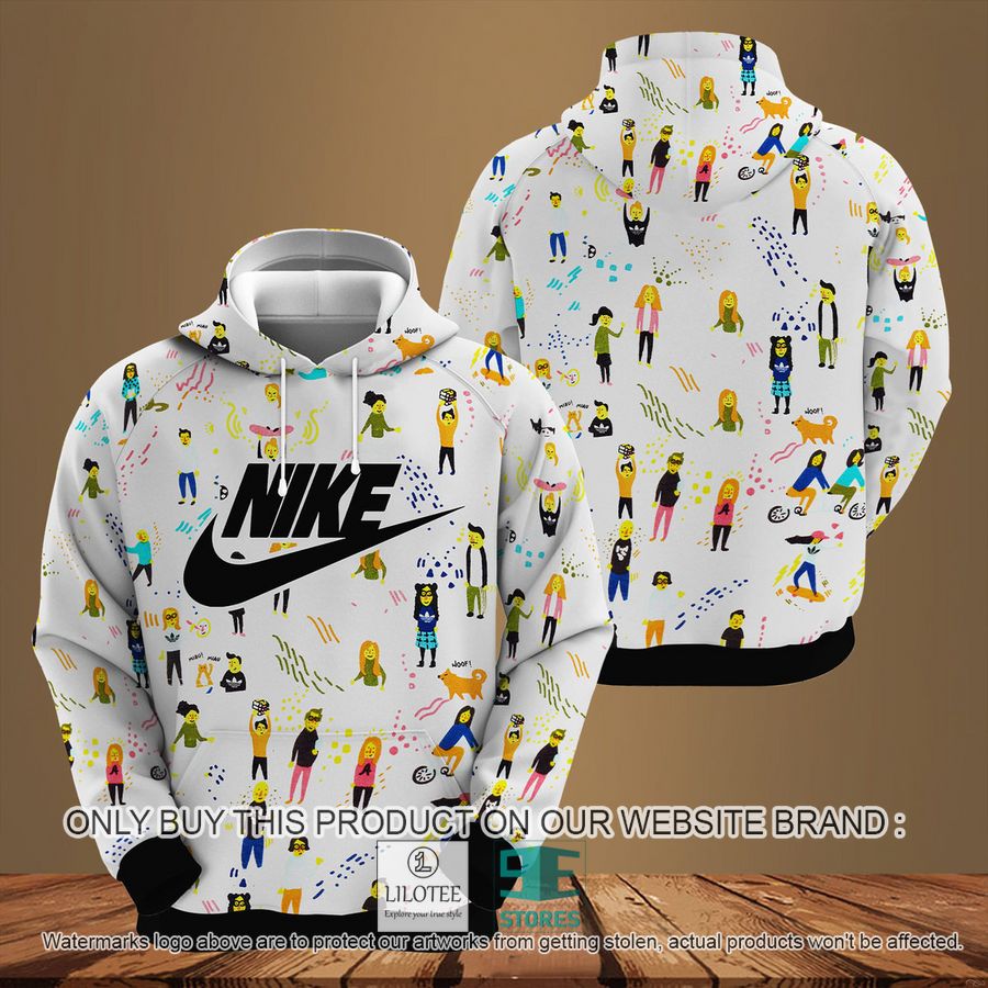 Cartoon Nike white 3D Hoodie - LIMITED EDITION 8