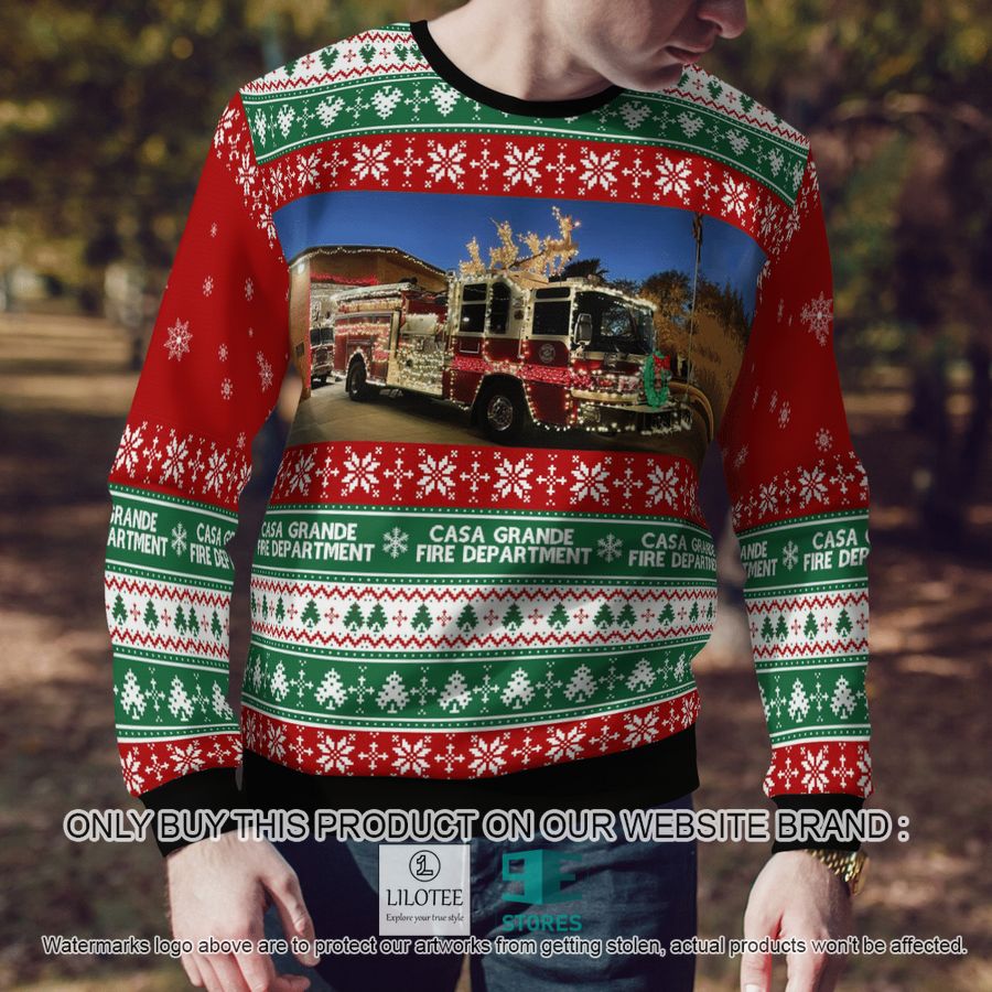 Casa Grande Arizona Casa Grande Fire Department Christmas Sweater - LIMITED EDITION 4 Casa Grande Arizona Casa Grande Fire Department Christmas Sweater - LIMITED EDITION - Image 4