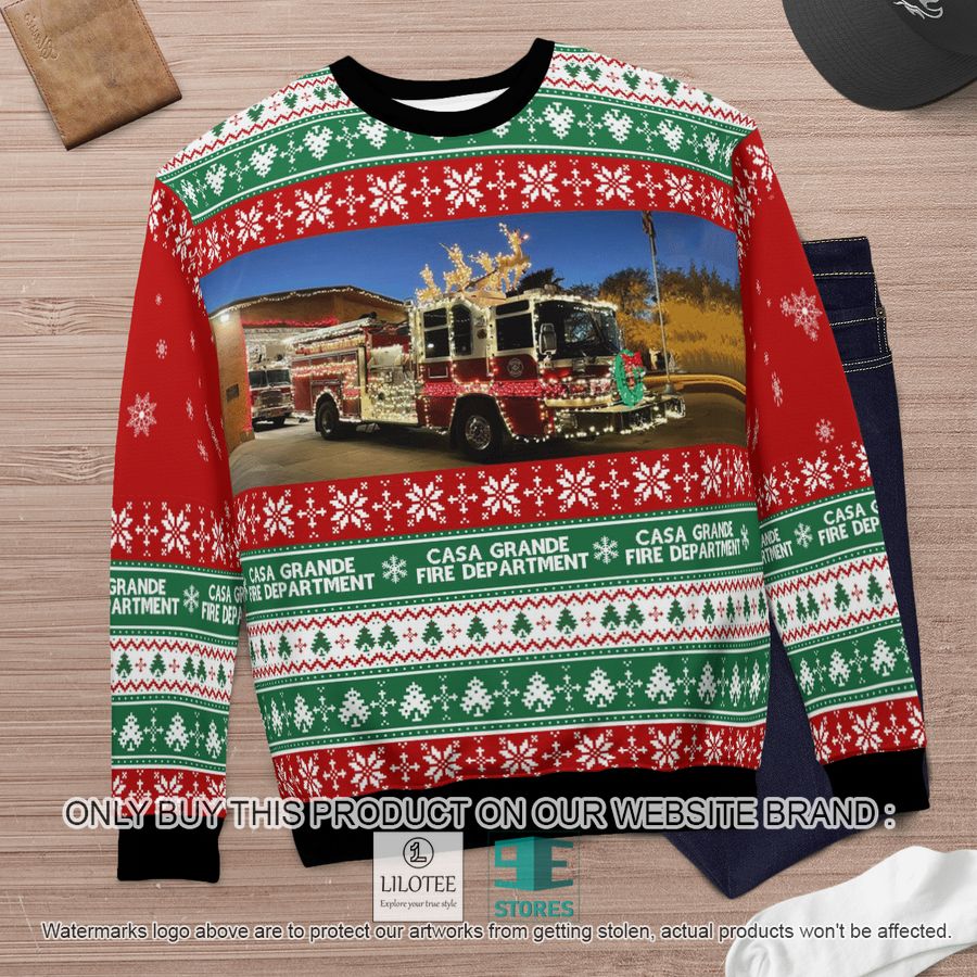 Casa Grande Arizona Casa Grande Fire Department Christmas Sweater - LIMITED EDITION 6 Casa Grande Arizona Casa Grande Fire Department Christmas Sweater - LIMITED EDITION - Image 6
