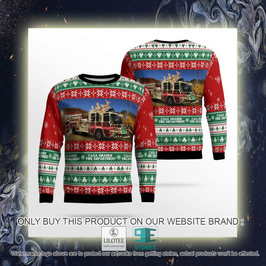 Casa Grande Arizona Casa Grande Fire Department Christmas Sweater - LIMITED EDITION 9 Casa Grande Arizona Casa Grande Fire Department Christmas Sweater - LIMITED EDITION - Image 9